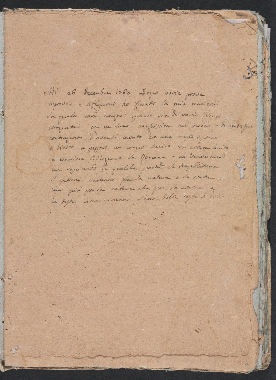 Carnet de croquis de Vérone : Inscription (page 1) - Francesco Lorenzi