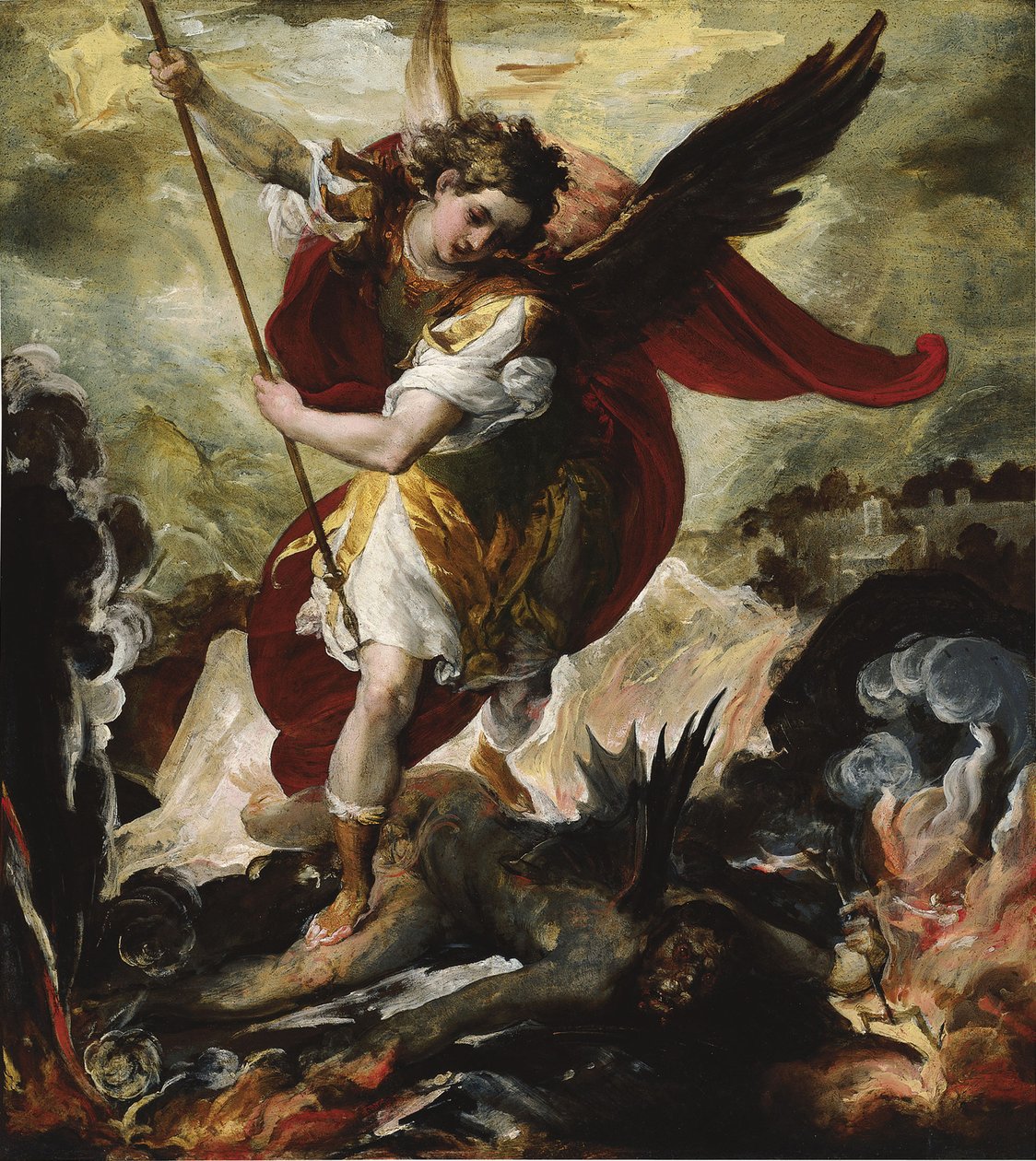 Saint Michel terrassant Satan - Francesco Maffei