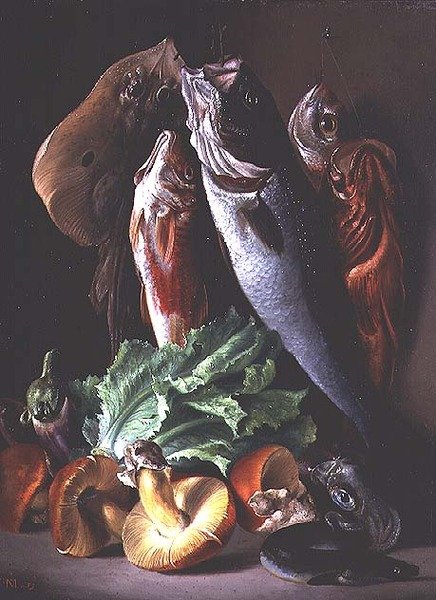 Nature morte avec poisson - Francesco Malacrea