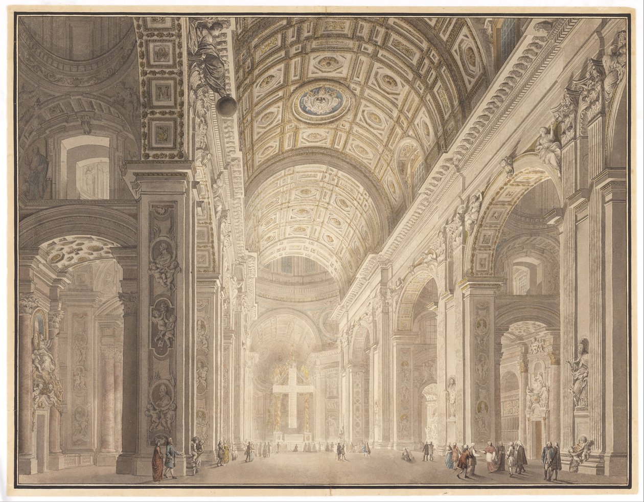 Intérieur de Saint-Pierre illuminé - Francesco Panini