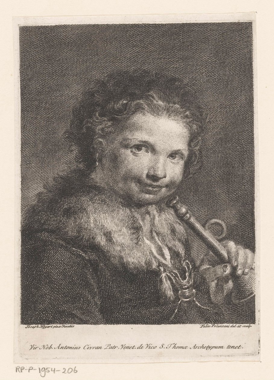 Garçon avec une trompette - Francesco Polanzani