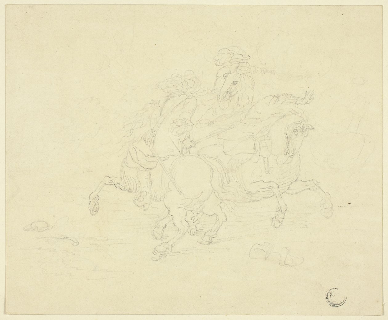 Escarmouche entre deux cavaliers - Francesco Simonini