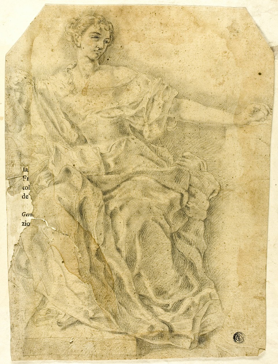 Figure féminine allégorique assise - Francesco Solimena