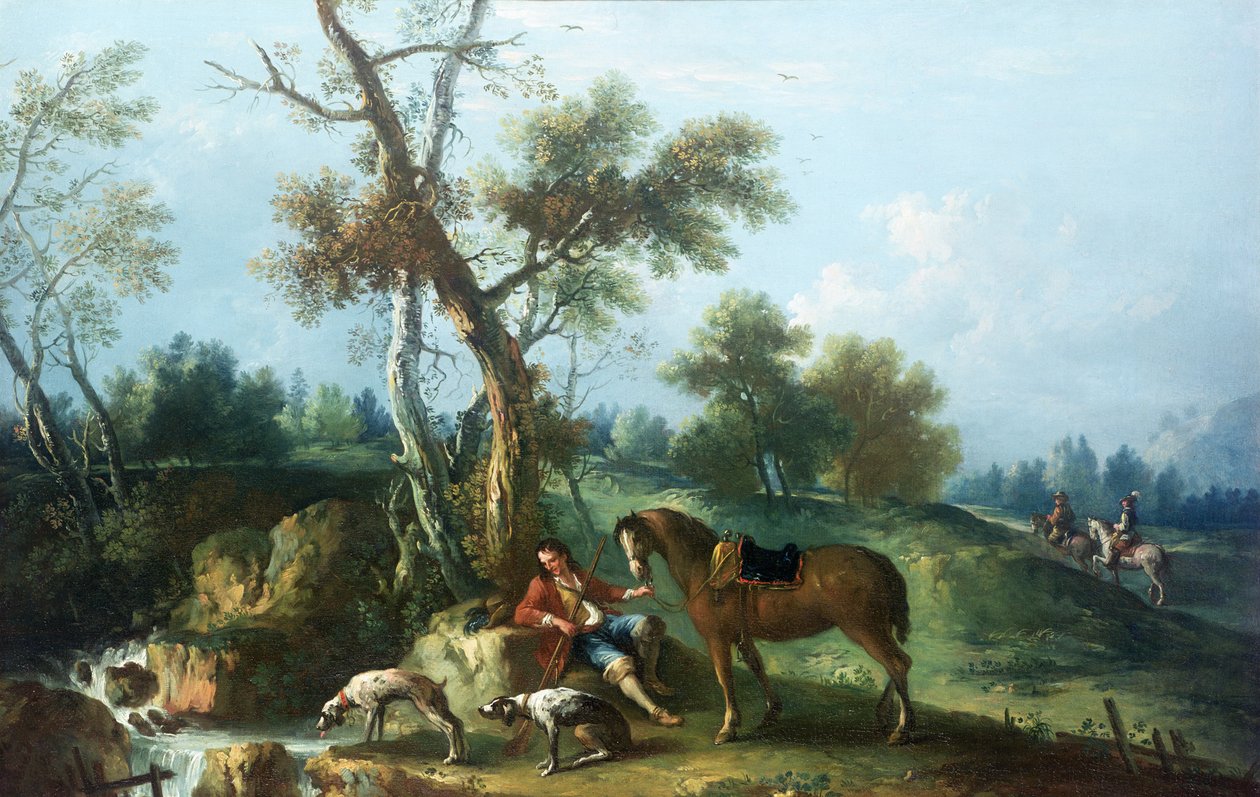 Le Repos du chasseur - Francesco Zuccarelli