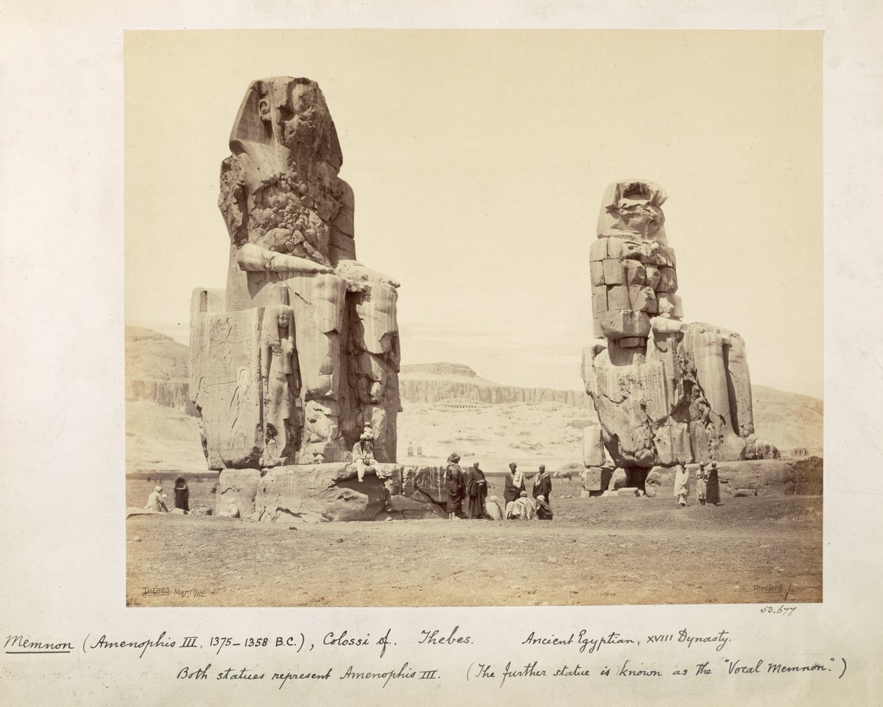 Les colosses de Memnon, statues d