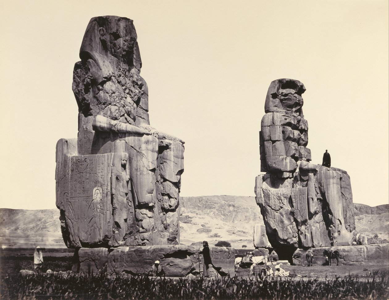 Les statues de la plaine, Thèbes - Francis Frith