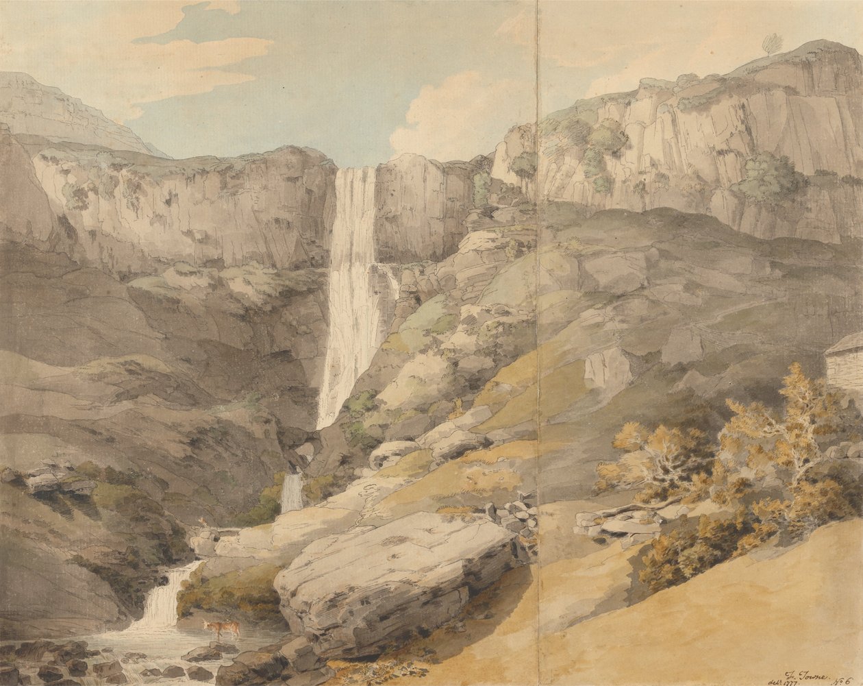 Vue du Rhydaer - Francis Towne
