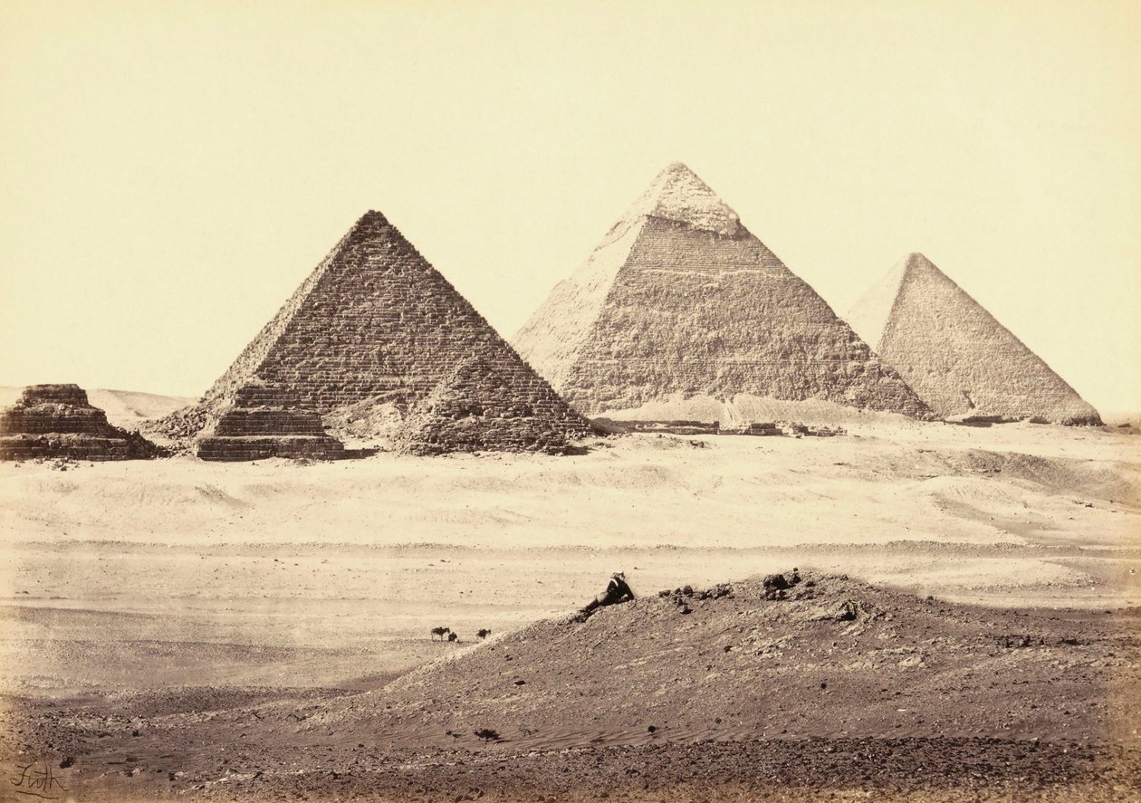 Complexe pyramidal de Gizeh, Égypte - Francis (after) Frith