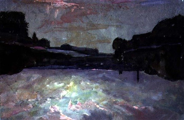 Rivière au coucher du soleil - Francis Abel William Taylor Armstrong