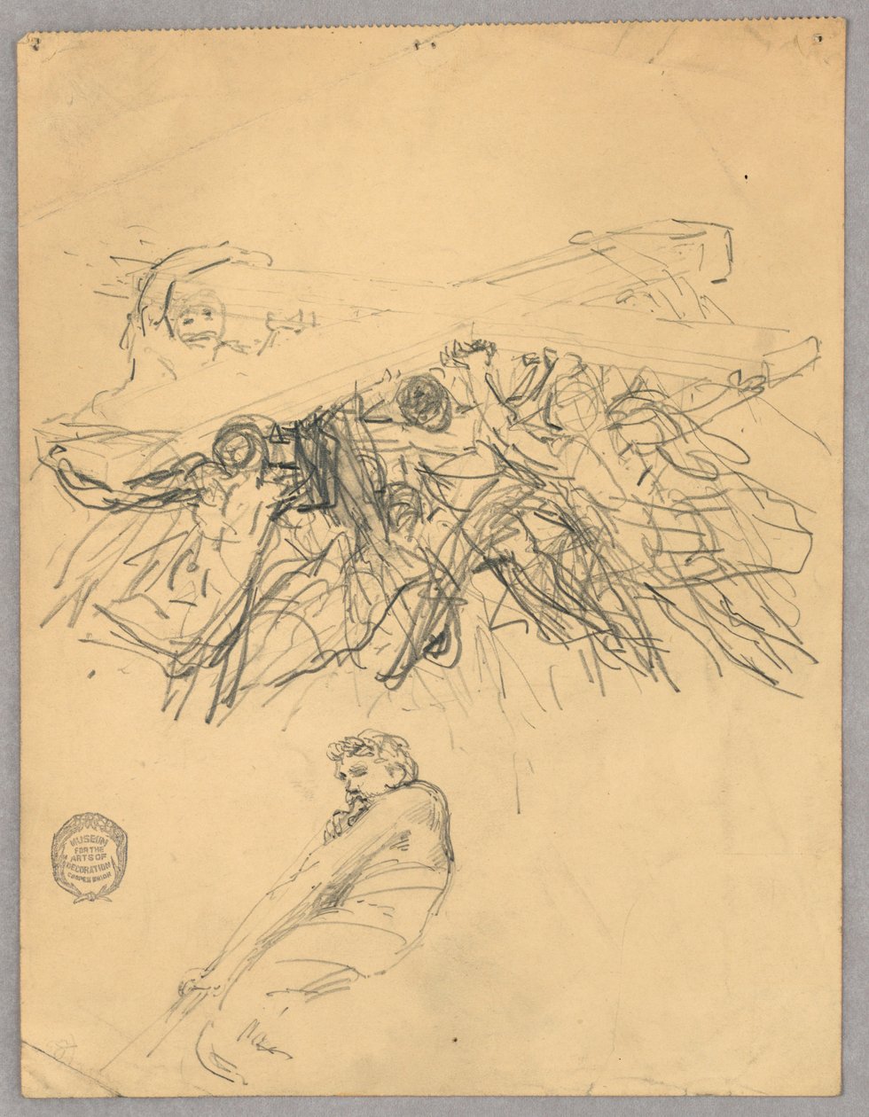 Esquisse de figures portant une croix - Francis Augustus Lathrop