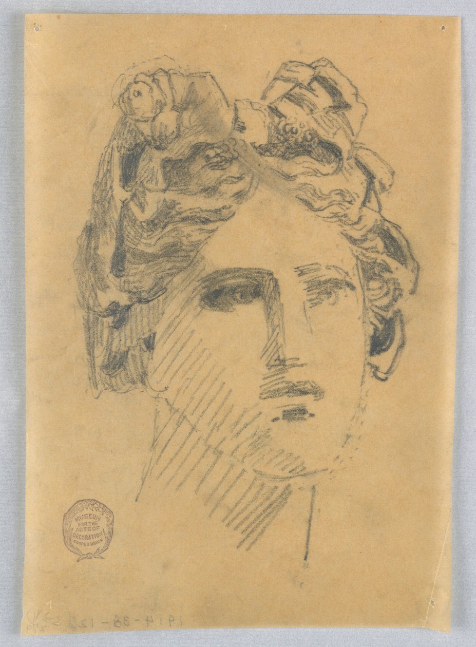 Esquisse de tête de femme - Francis Augustus Lathrop