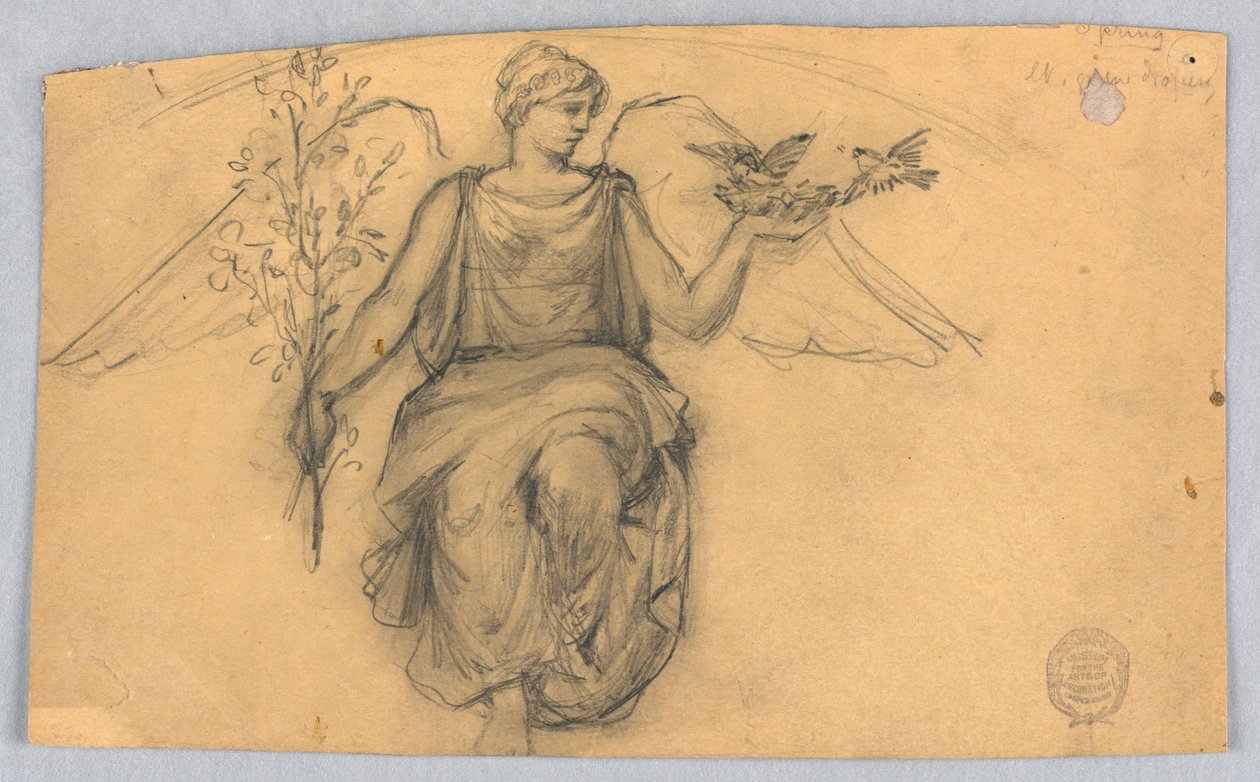 Printemps, esquisse de figure ailée - Francis Augustus Lathrop
