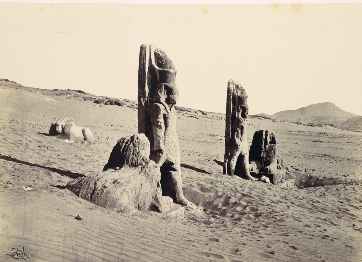 Colosses et Sphinx à Wady Saboua - Francis Frith