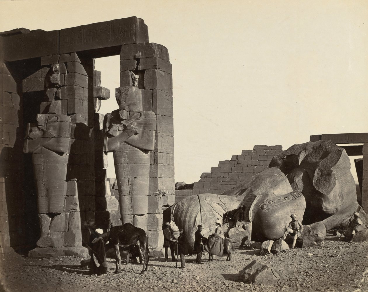 Statue tombée au Ramesseum, Thèbes - Francis Frith