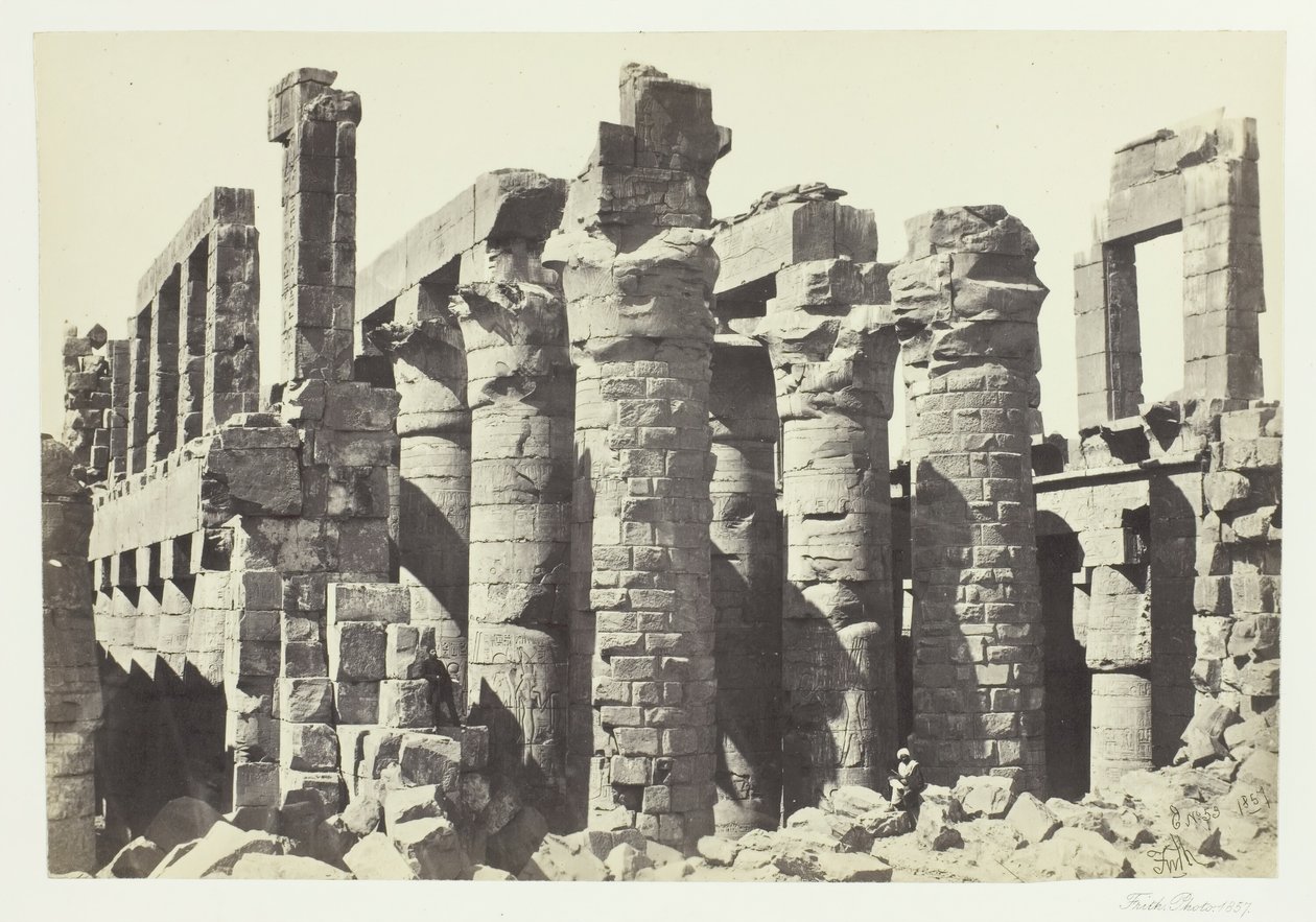 Salle des colonnes, Karnak, 1857 - Francis Frith