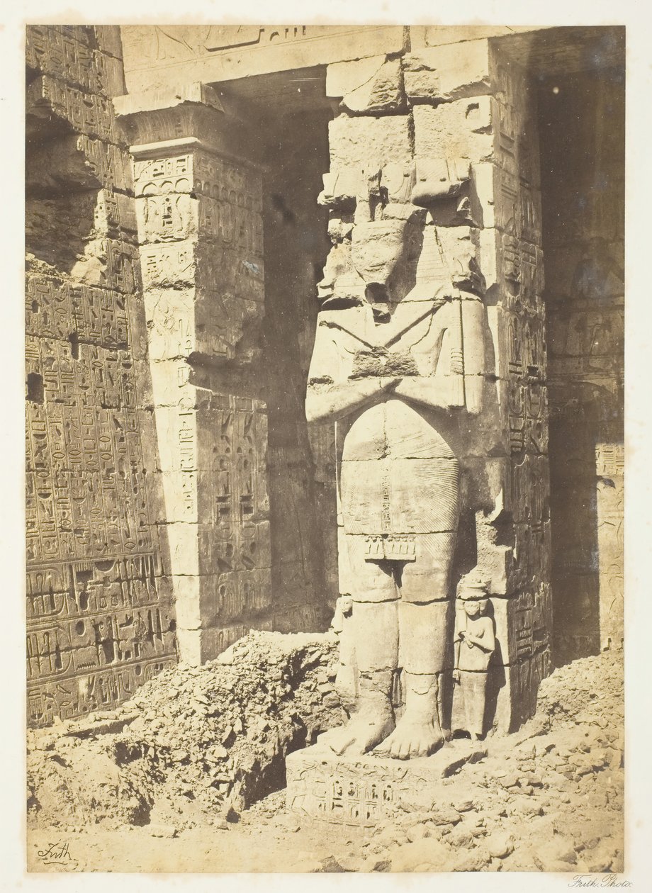 Piliers Osiride à Médinet-Habou, vers 1857 - Francis Frith