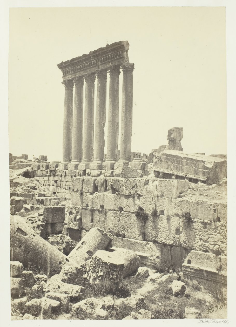 Les grandes colonnes de Baalbec - Francis Frith