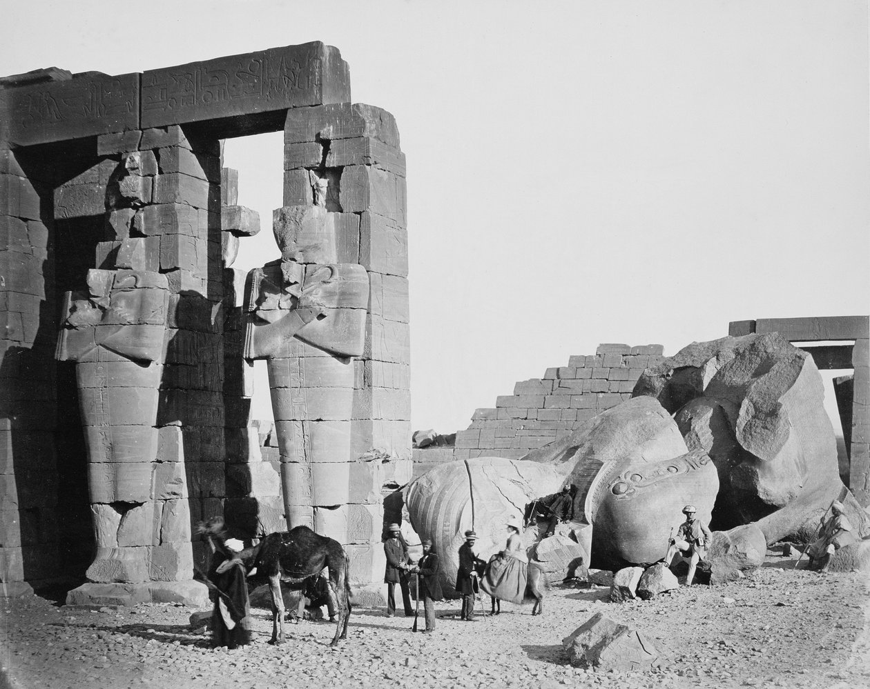 Le Ramesseum, Thèbes, Égypte, 1858 - Francis Frith