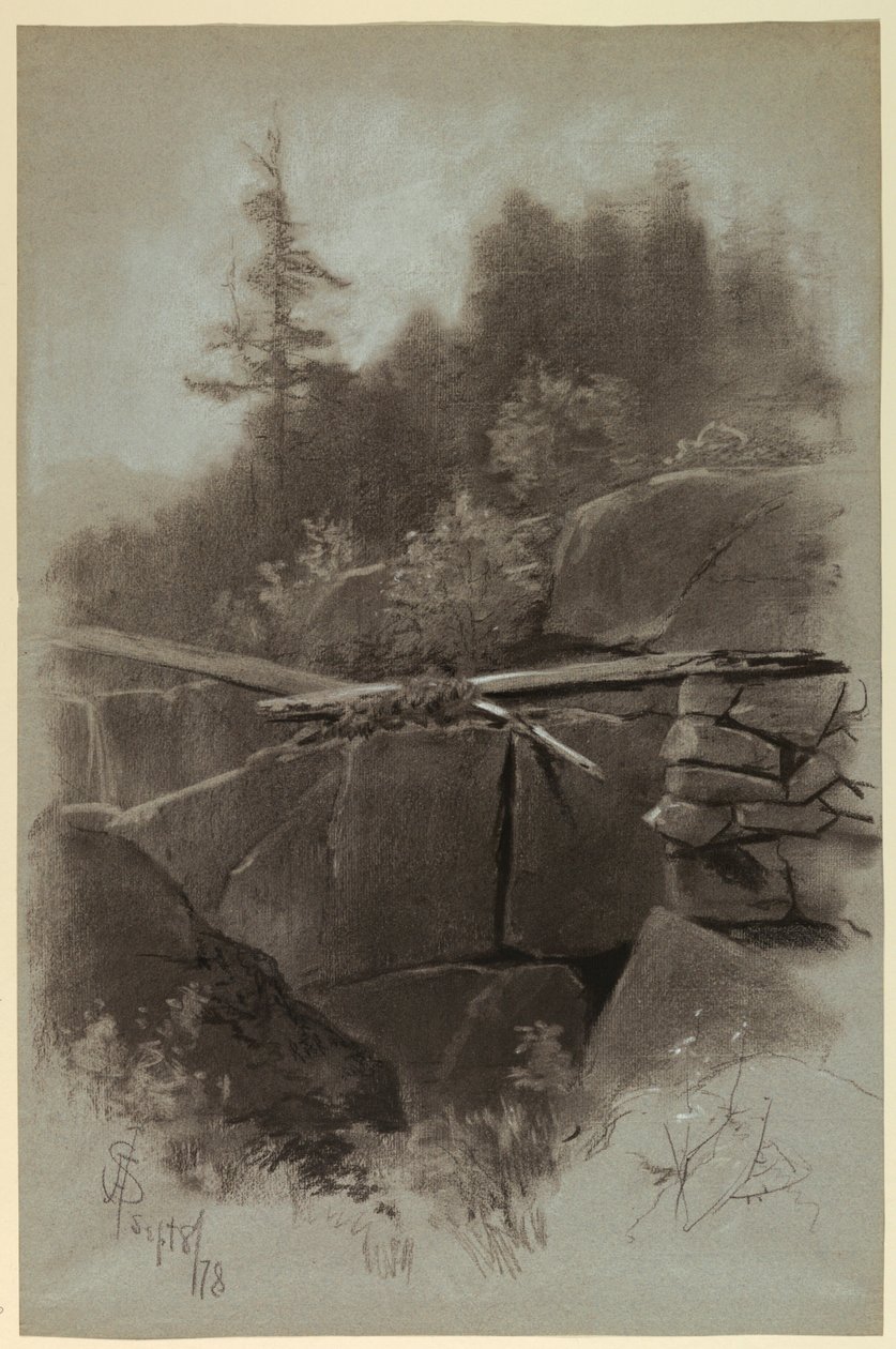 Falaise rocheuse - Francis Hopkinson Smith