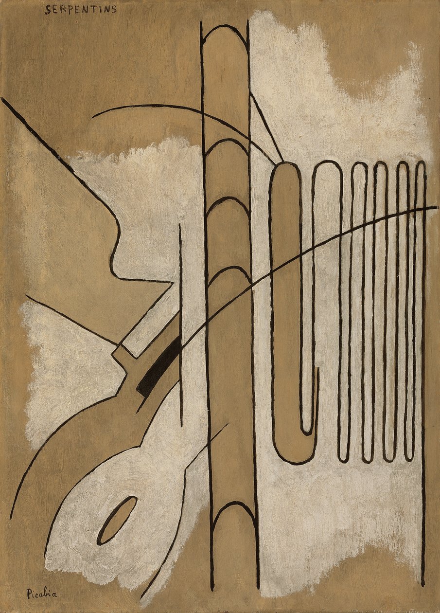 Serpentins, vers 1922 (huile sur carton) - Francis Picabia