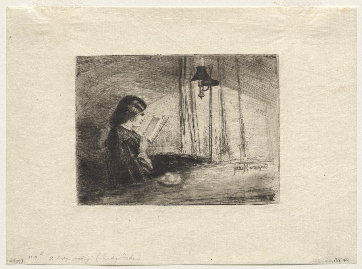 Une dame lisant - Francis Seymour Haden