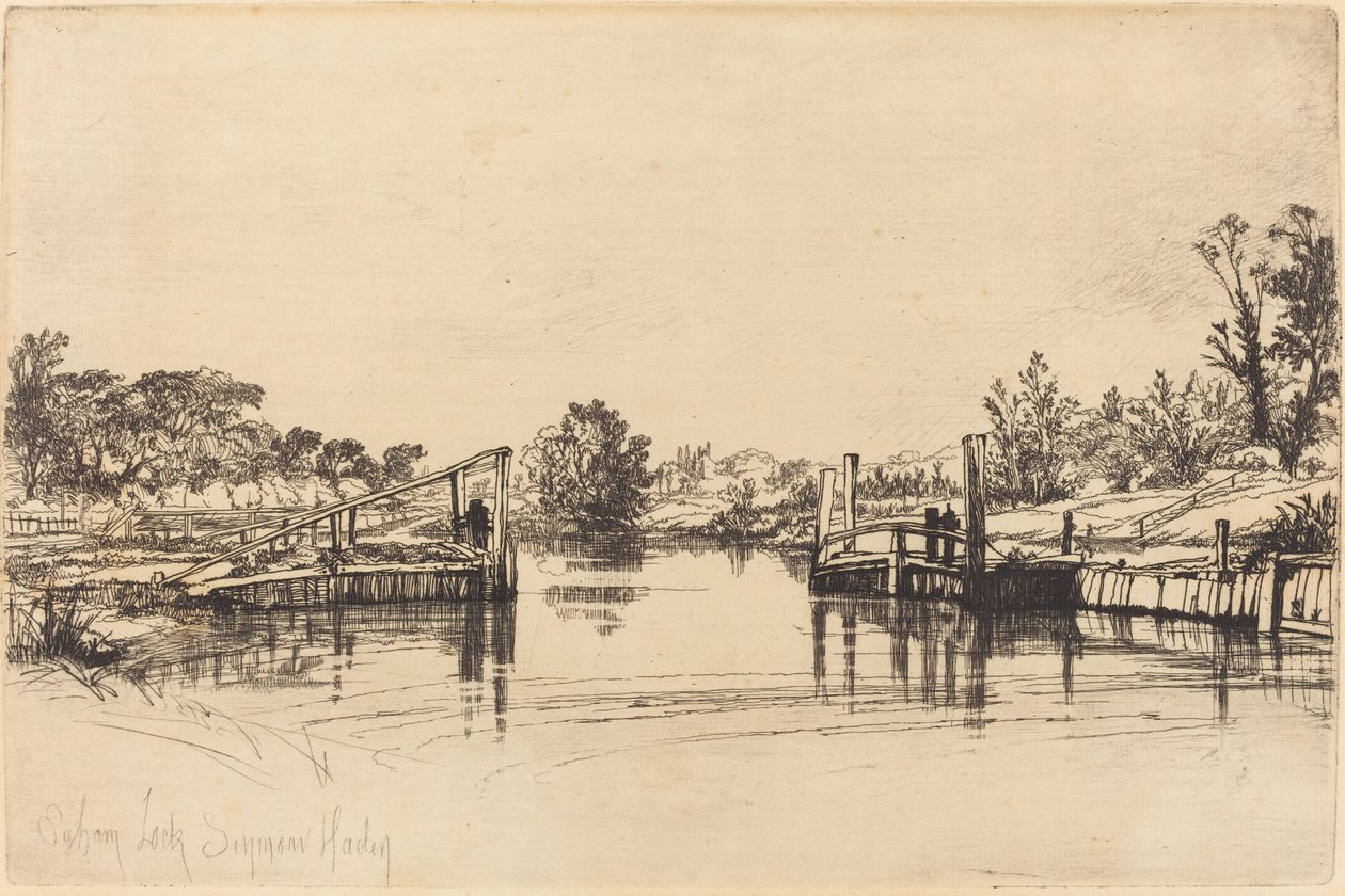 Eagham Lock - Francis Seymour Haden