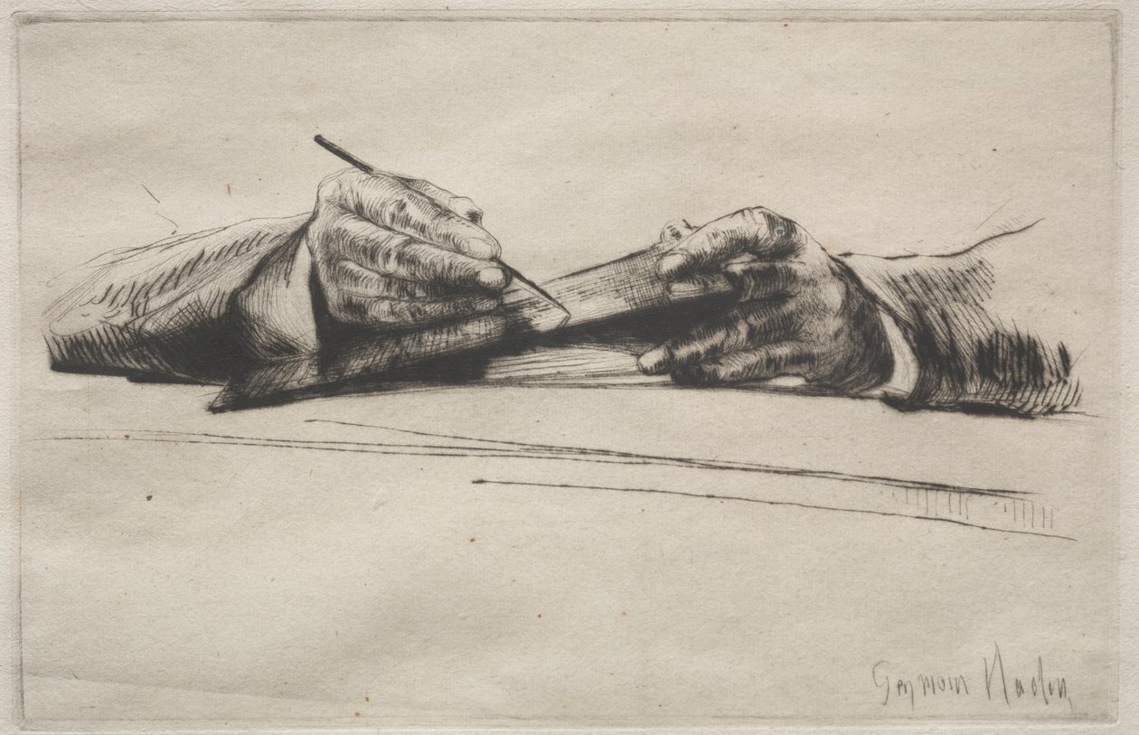 Mains en pointe sèche - Francis Seymour Haden