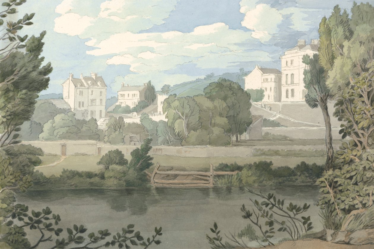 Maisons près de Plymouth - Francis Towne