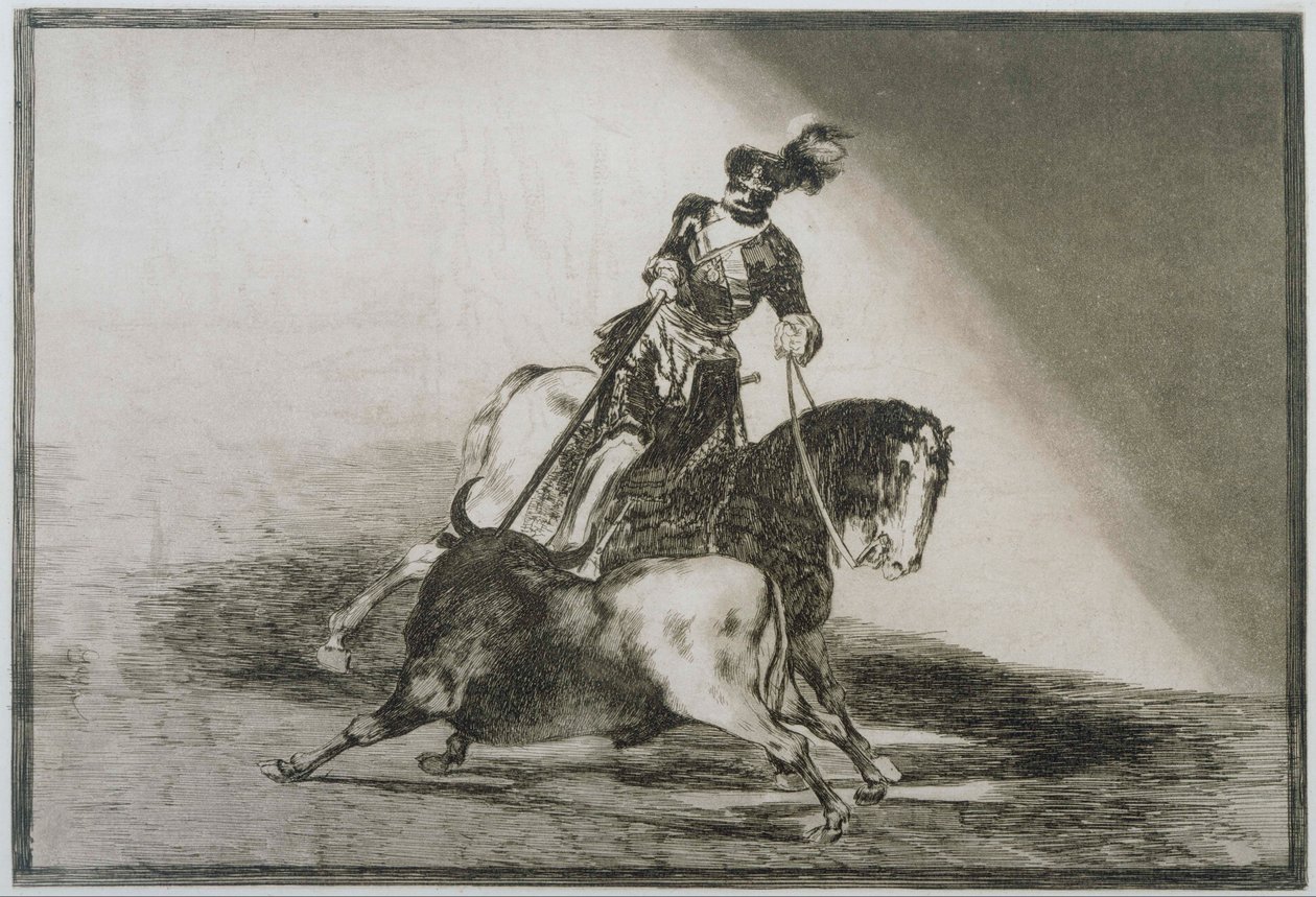 Charles Quint lançant un taureau - Francisco de Goya