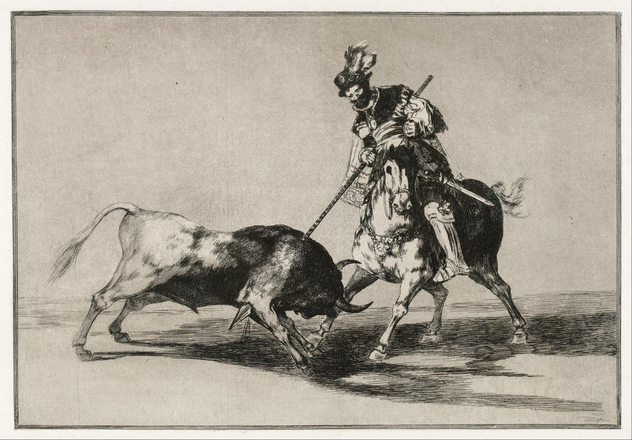 Le Cid Campeador attaquant un taureau avec sa lance - Francisco de Goya