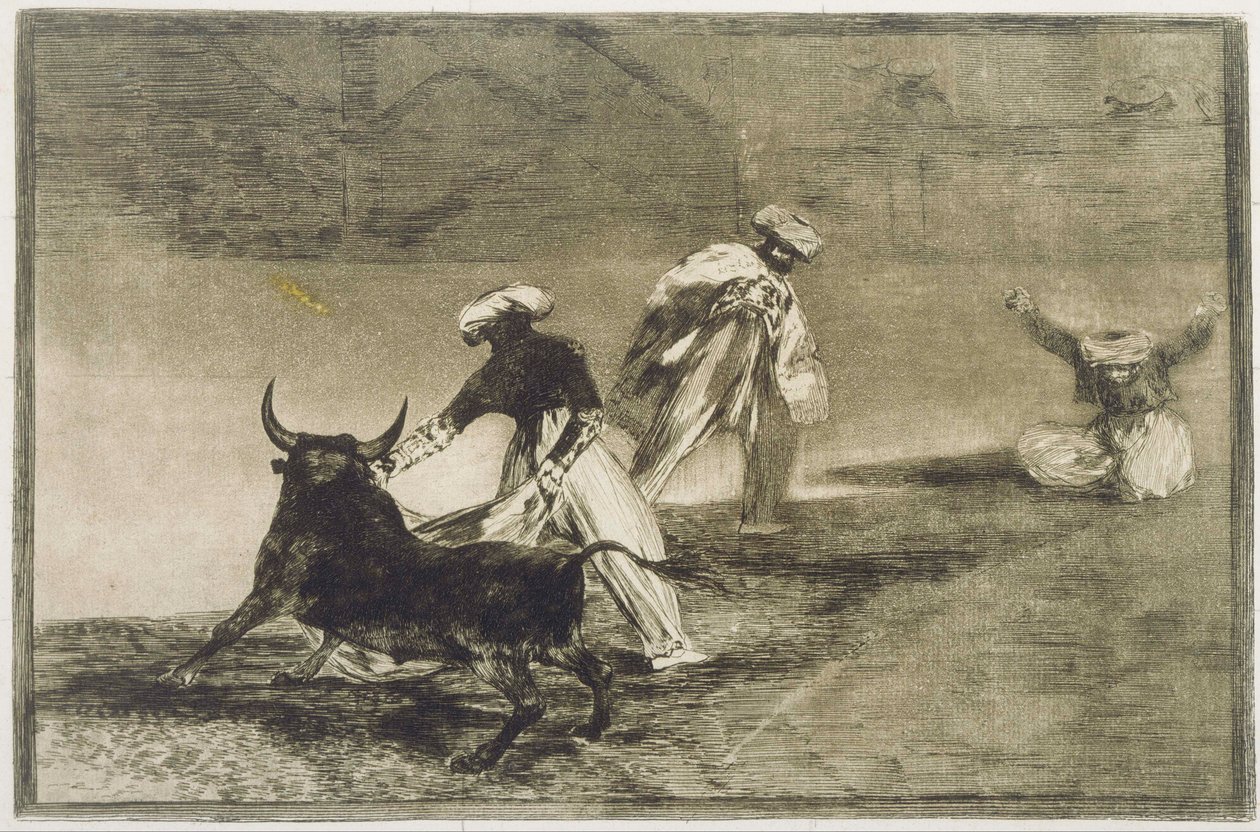 Ils jouent encore avec la cape... de L - Francisco de Goya