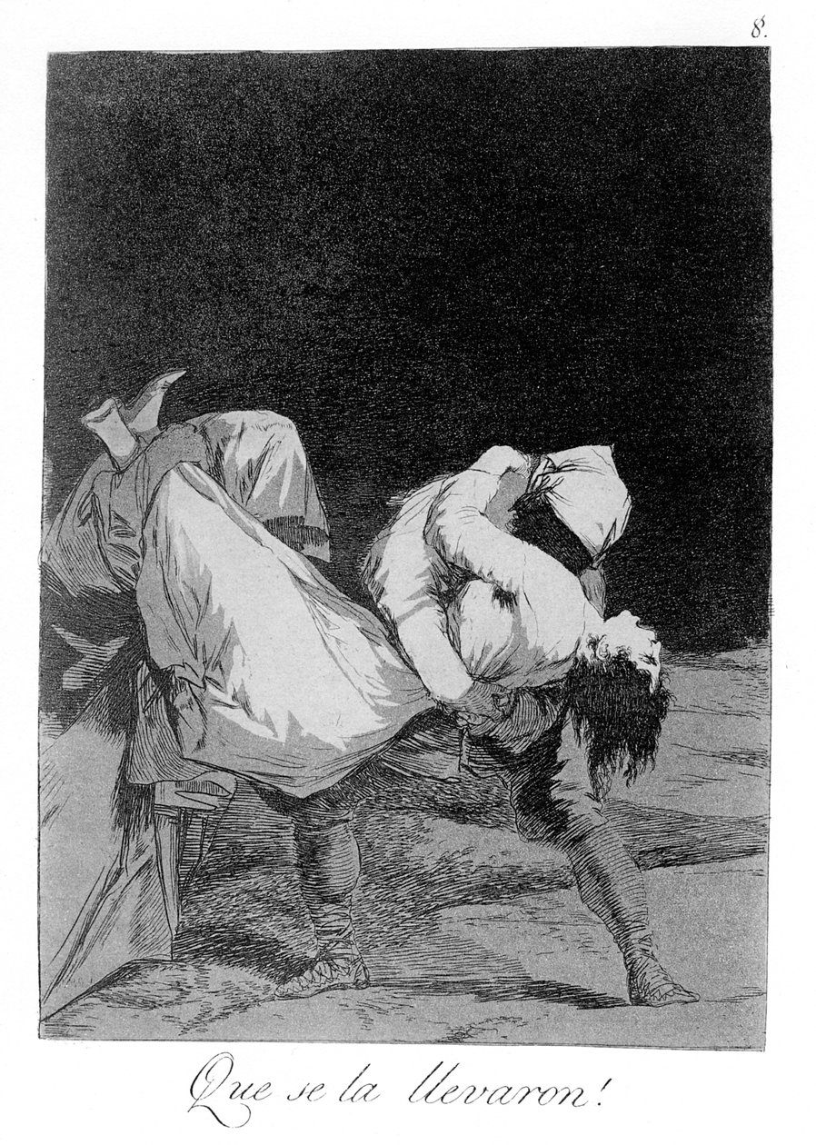 Capricho № 8: ¡Que se la llevaron! - Francisco de Goya