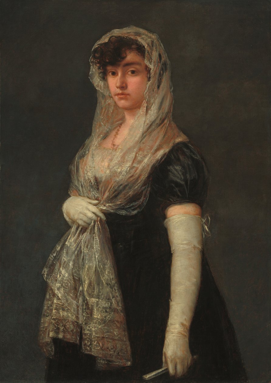 Jeune dame portant une mantille et une basquina - Francisco de Goya