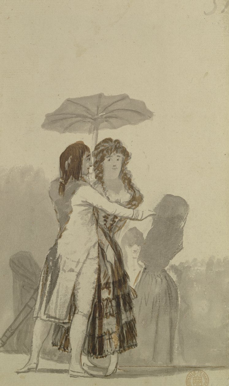 Couple avec un Parasol - Francisco de Goya