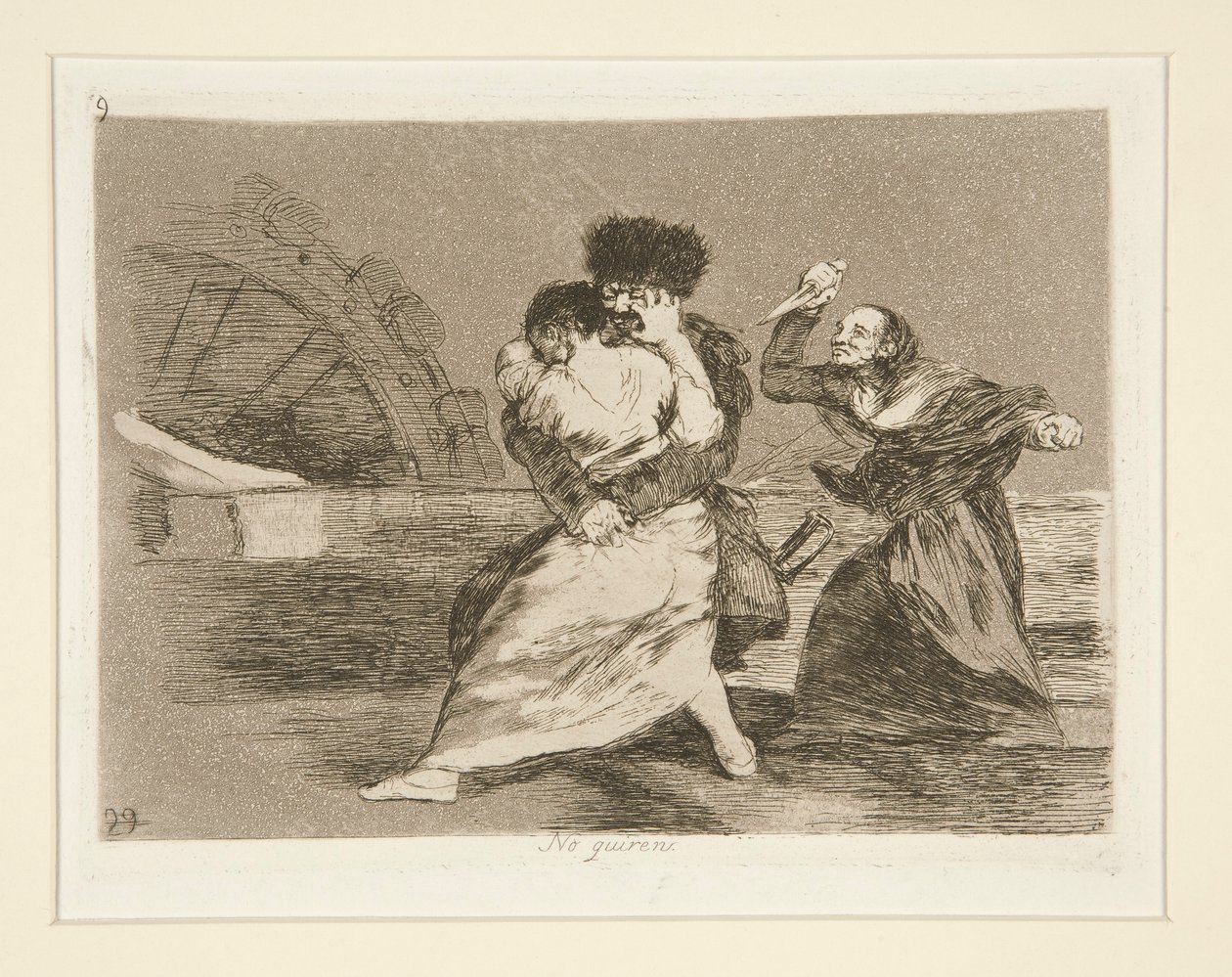No quieren [sic] (Ils ne veulent pas) - Francisco de Goya