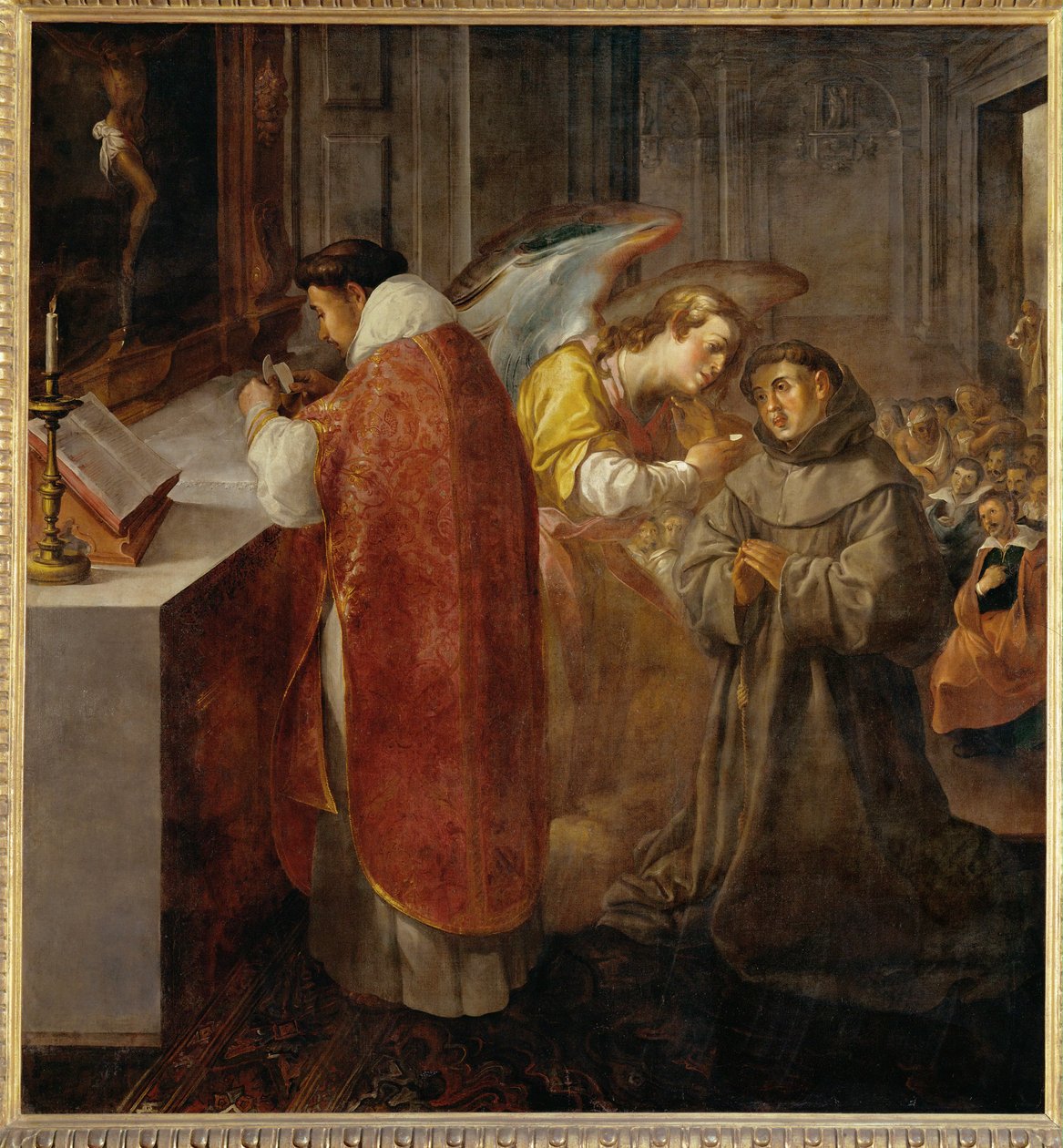Saint Bonaventure recevant la communion des mains … - Francisco Herrera
