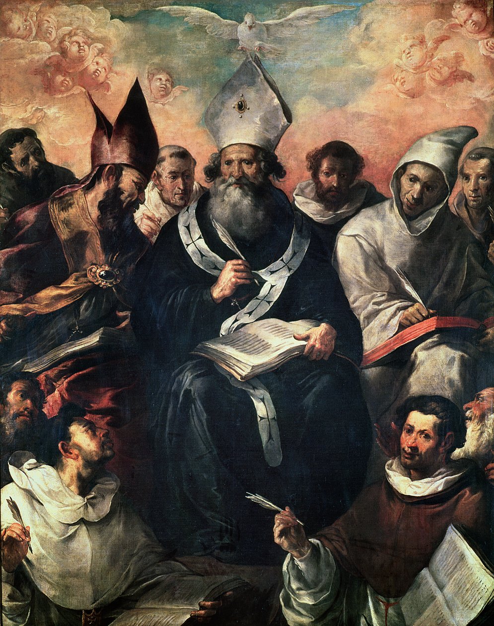 Saint Basile dictant sa doctrine - Francisco Herrera