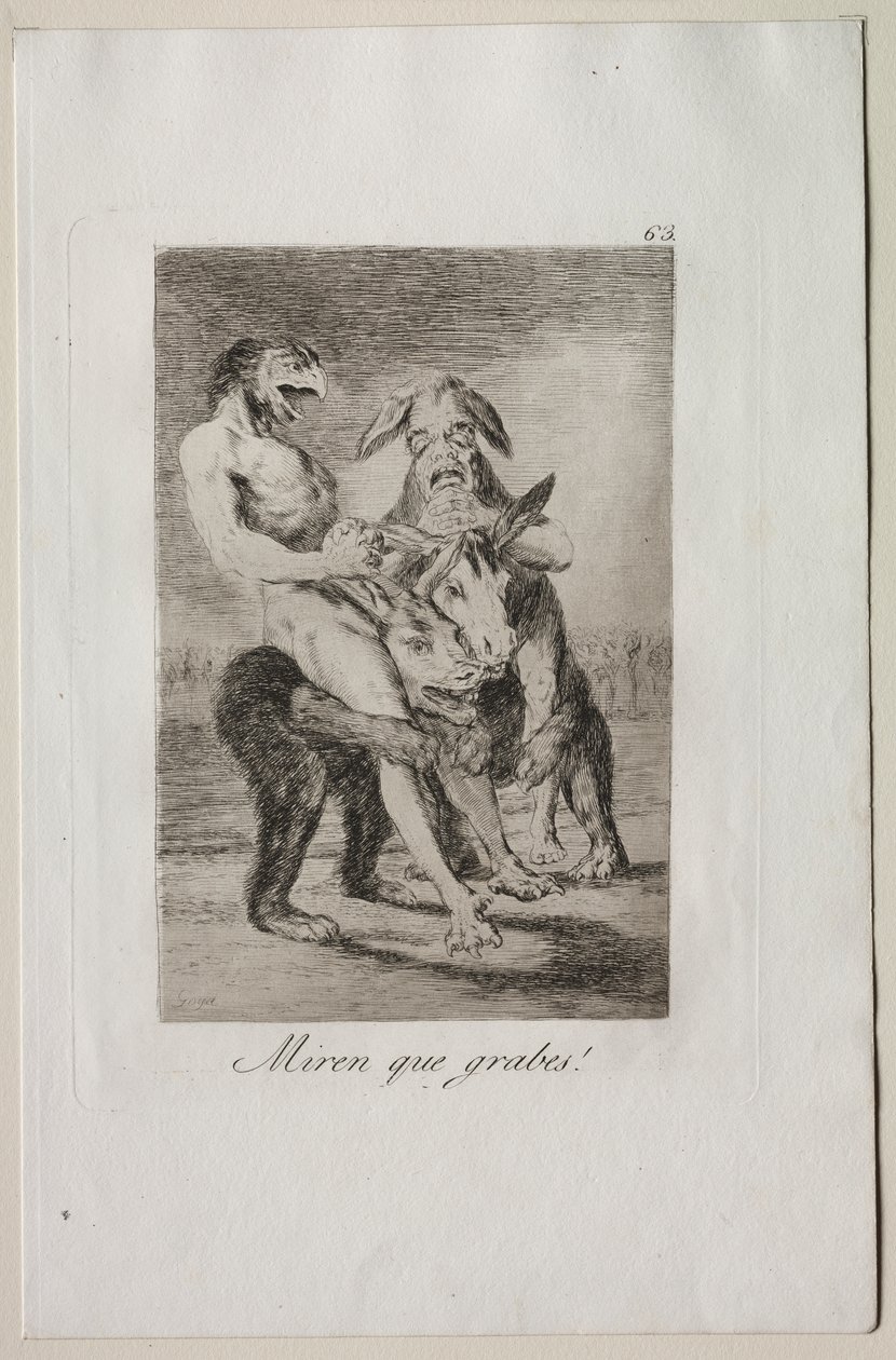 Caprices : Regardez comme ils sont solennels ! - Francisco de Goya