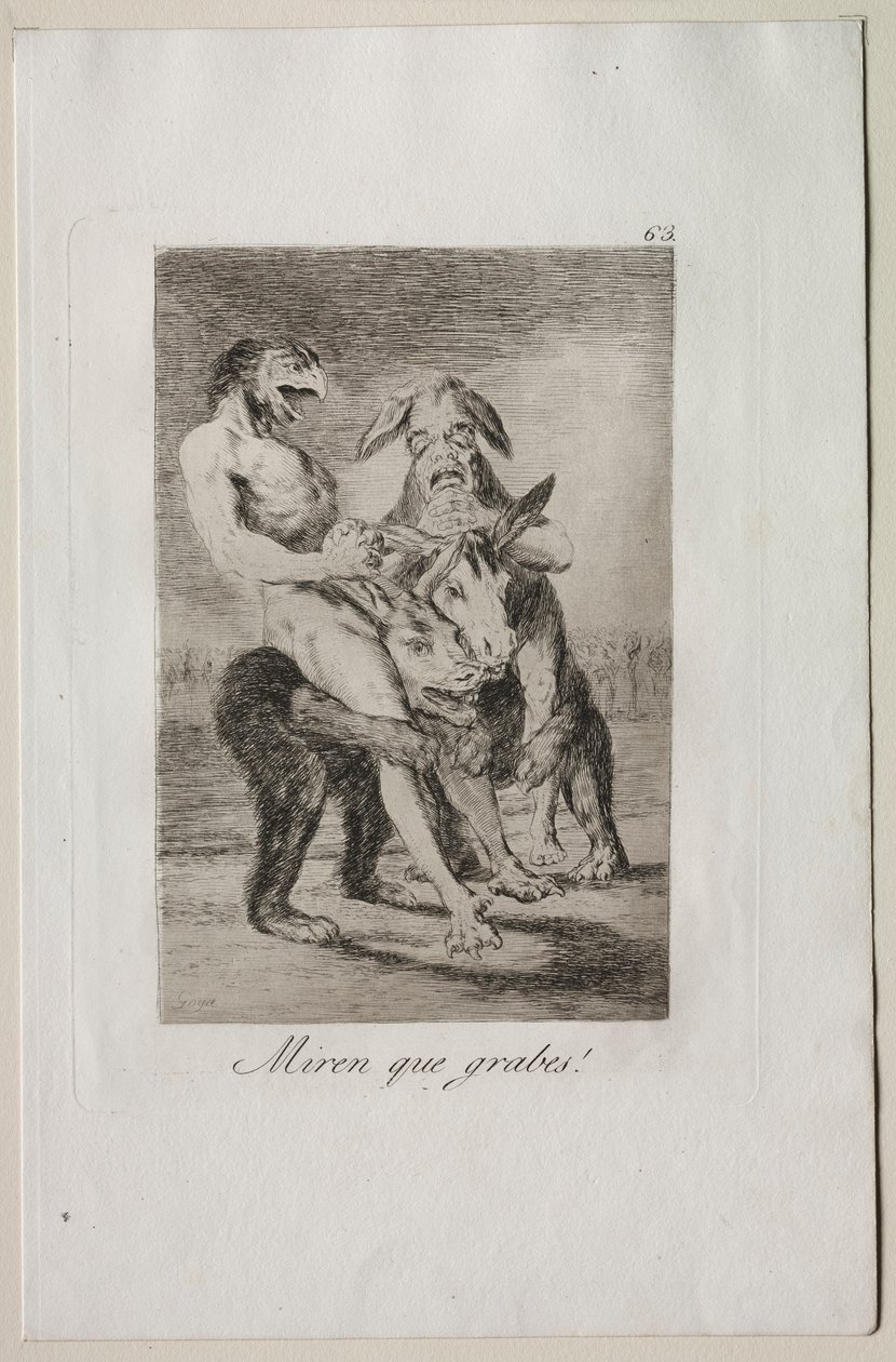 Caprices: Regardez comme ils sont solennels! - Francisco de Goya