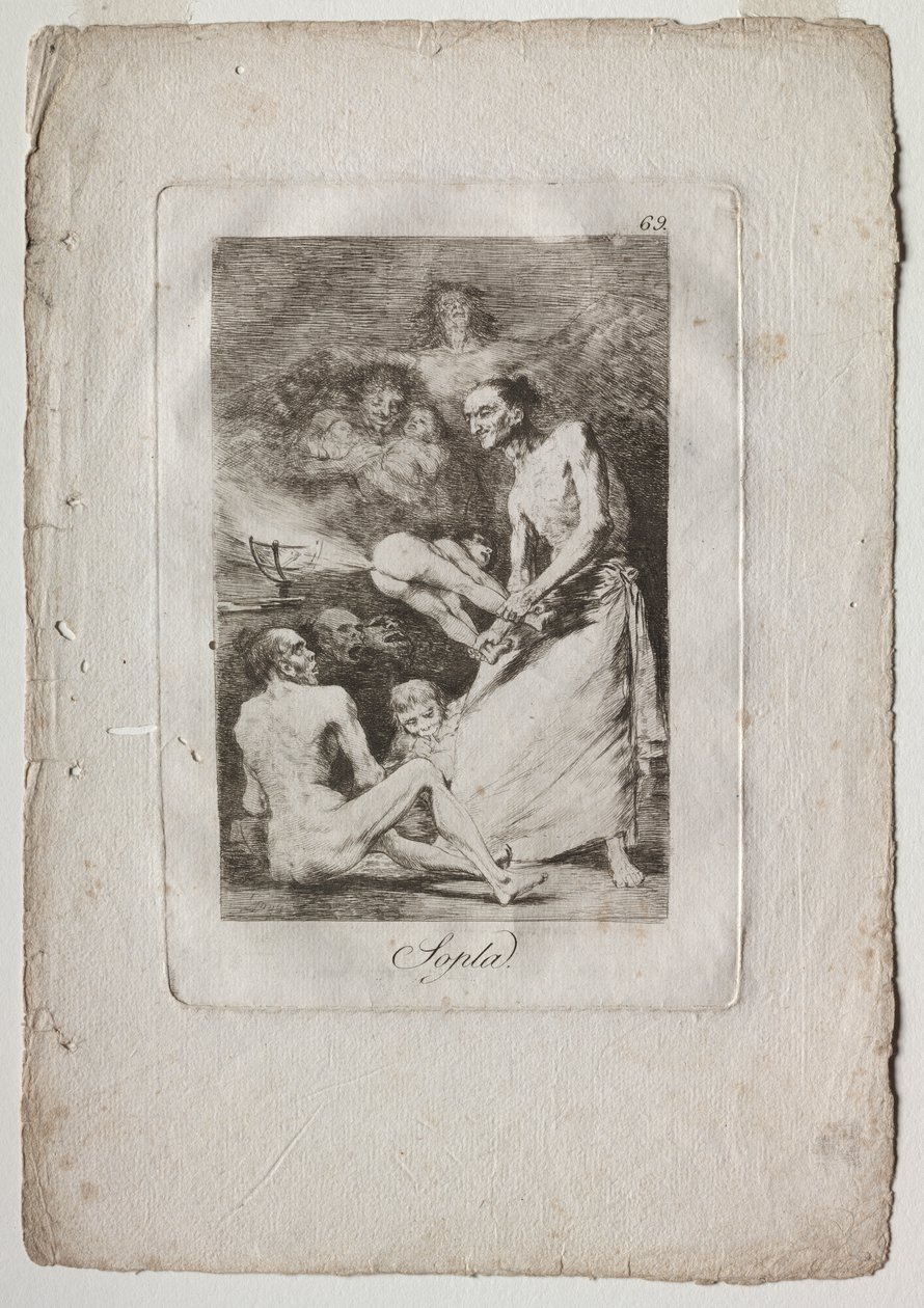 Caprichos : Souffle - Francisco de Goya