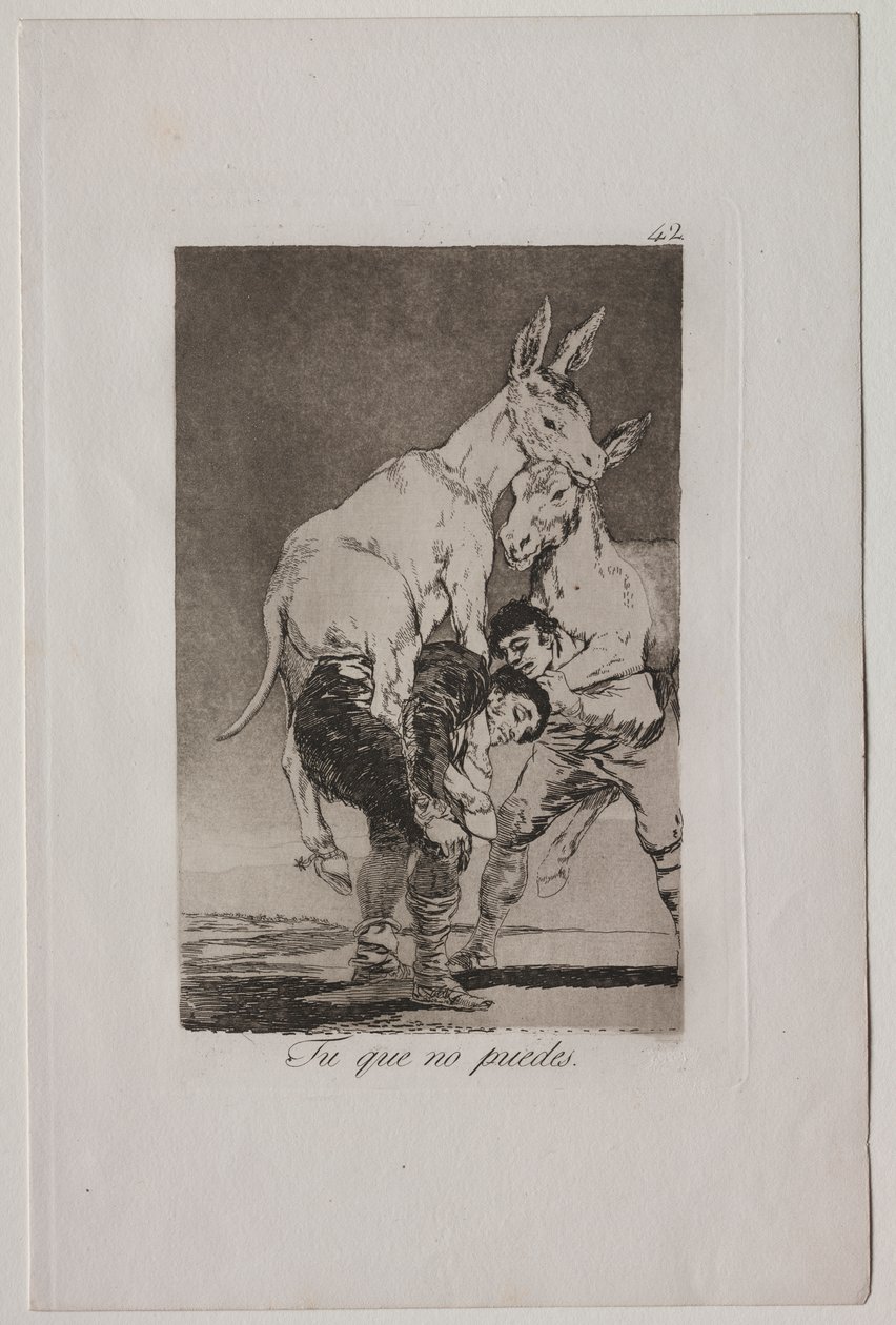 Caprichos : Toi qui ne peux pas - Francisco de Goya