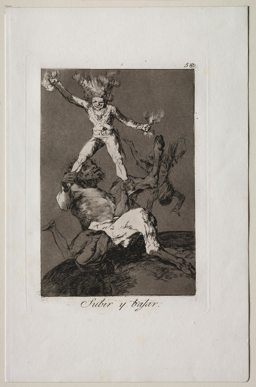 Caprichos : Monter et descendre - Francisco de Goya