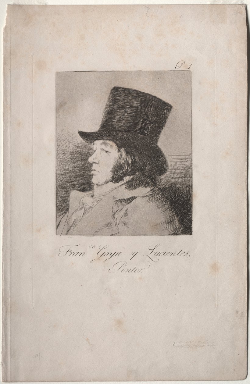 Les Caprichos : Portrait de Goya - Francisco de Goya