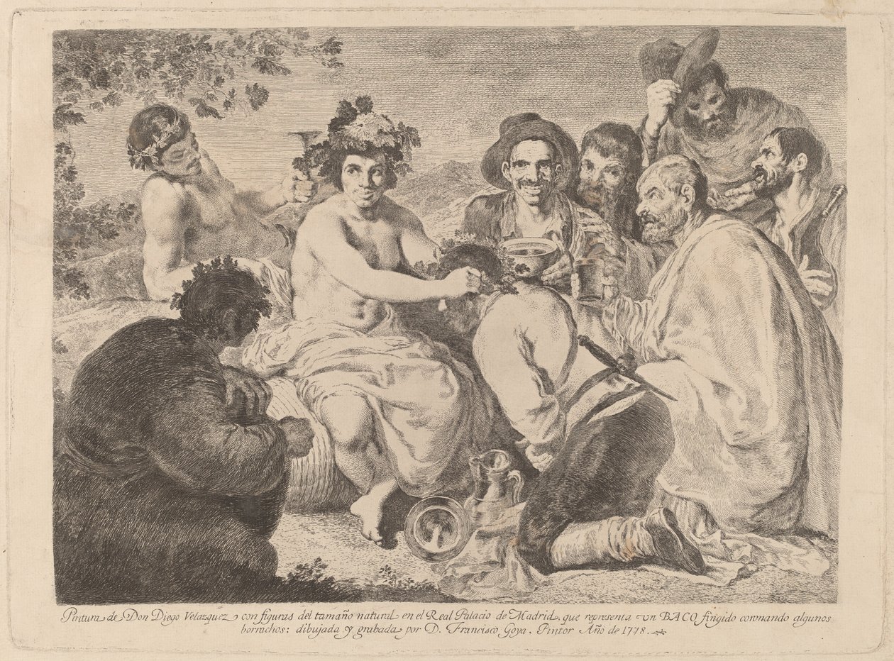 Bacchus - Francisco de Goya after Diego Velázquez