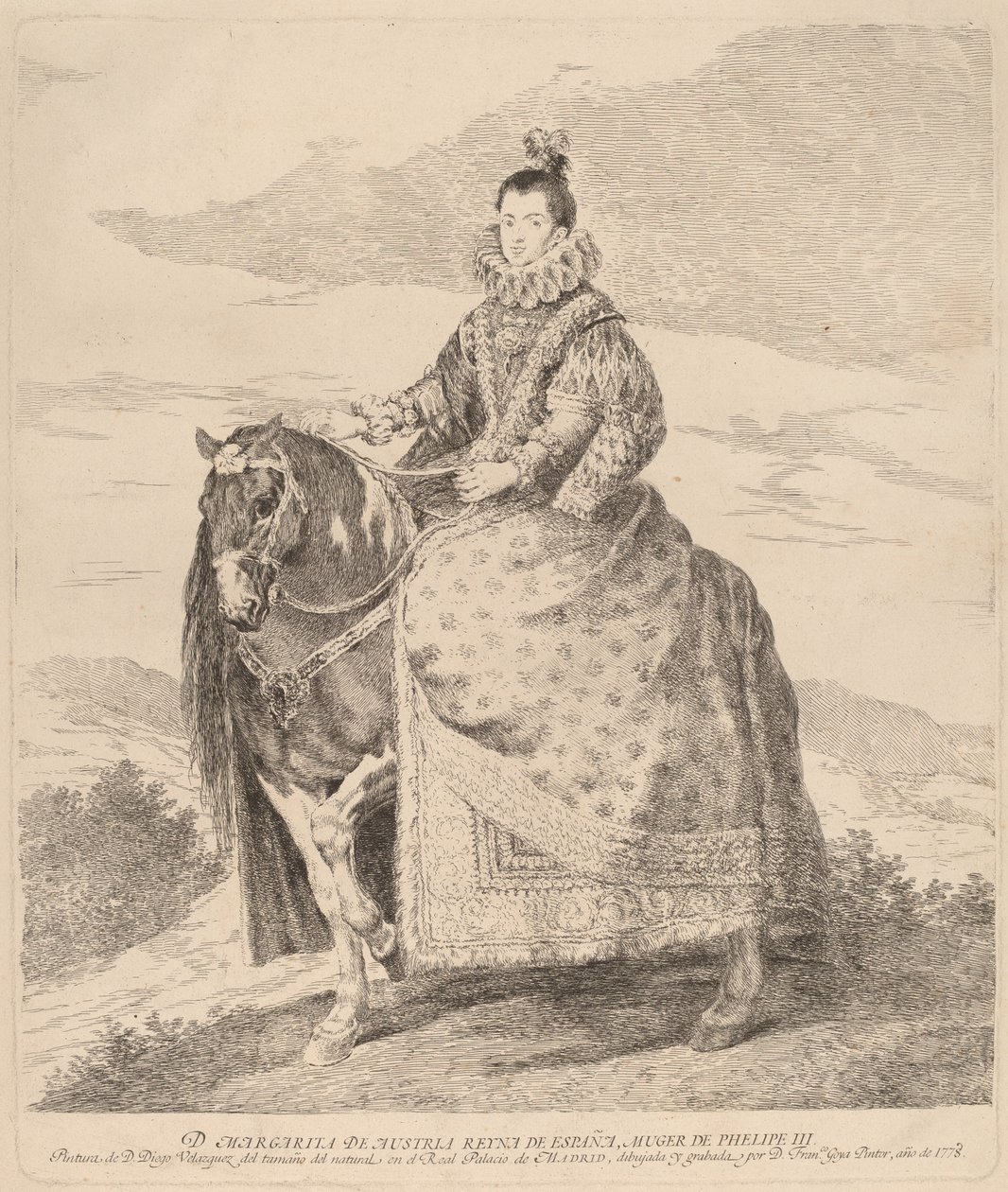 Margarita de Austria - Francisco de Goya after Diego Velázquez