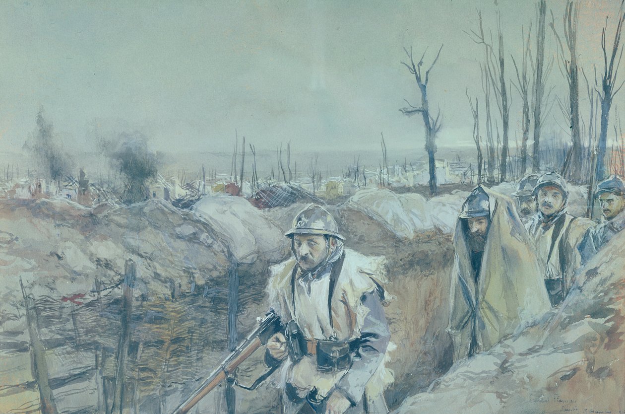 Une tranchée en Artois, 1915-16 - Francois Flameng