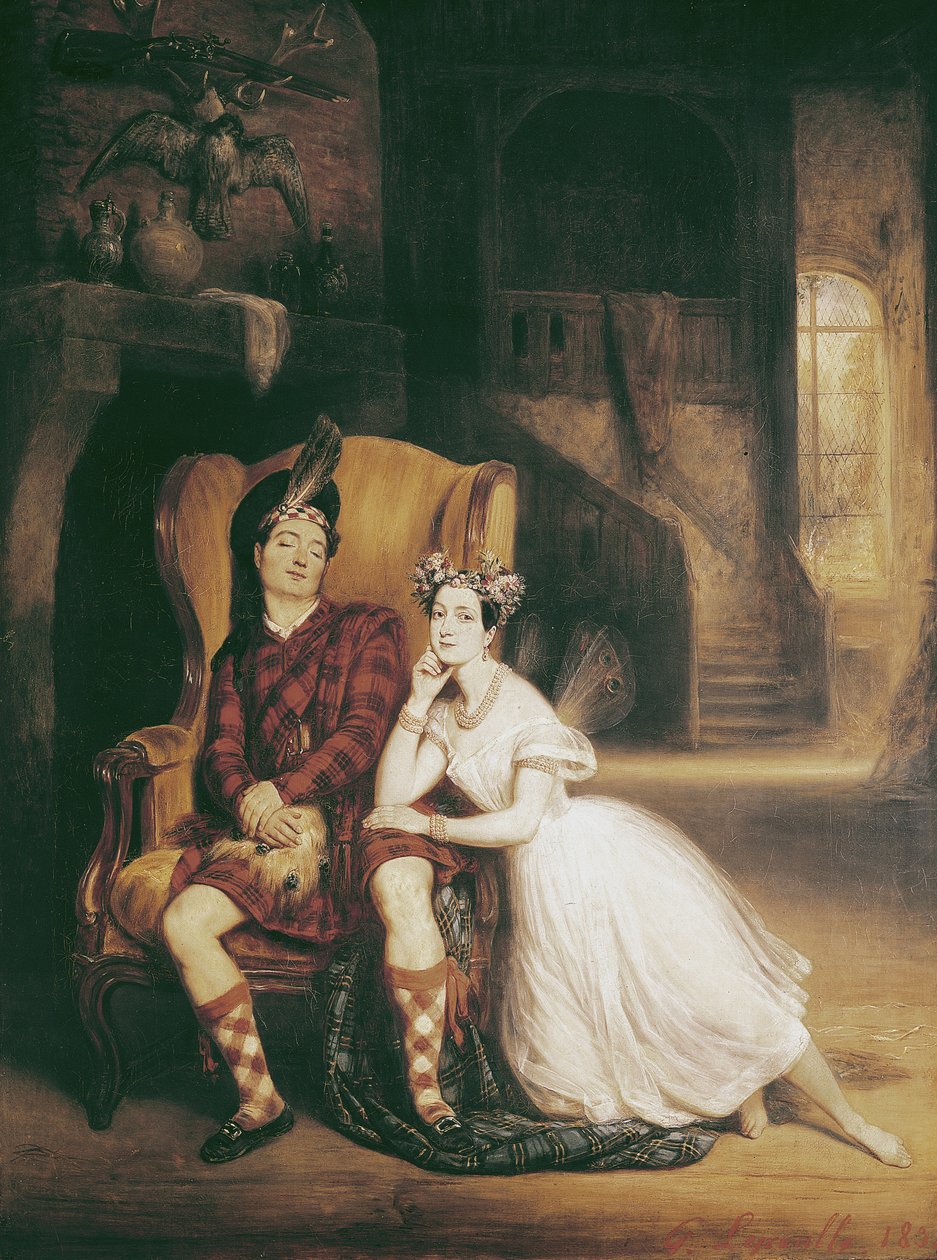 Marie (1804-84) et Paul Taglioni (1808-84) dans le ballet 