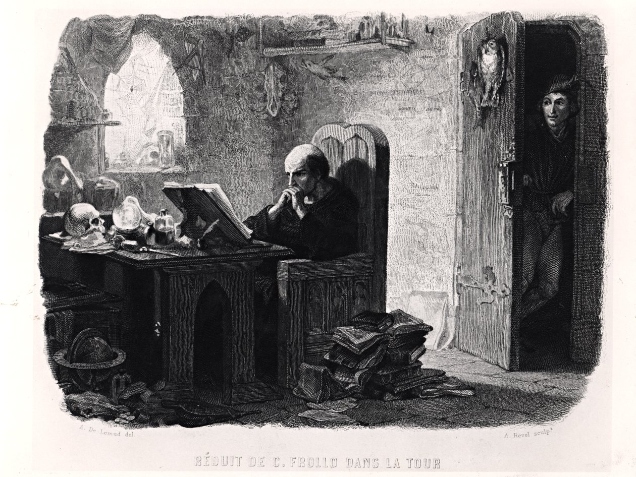 Claude Frollo dans la petite chambre de la tour, illustration de 