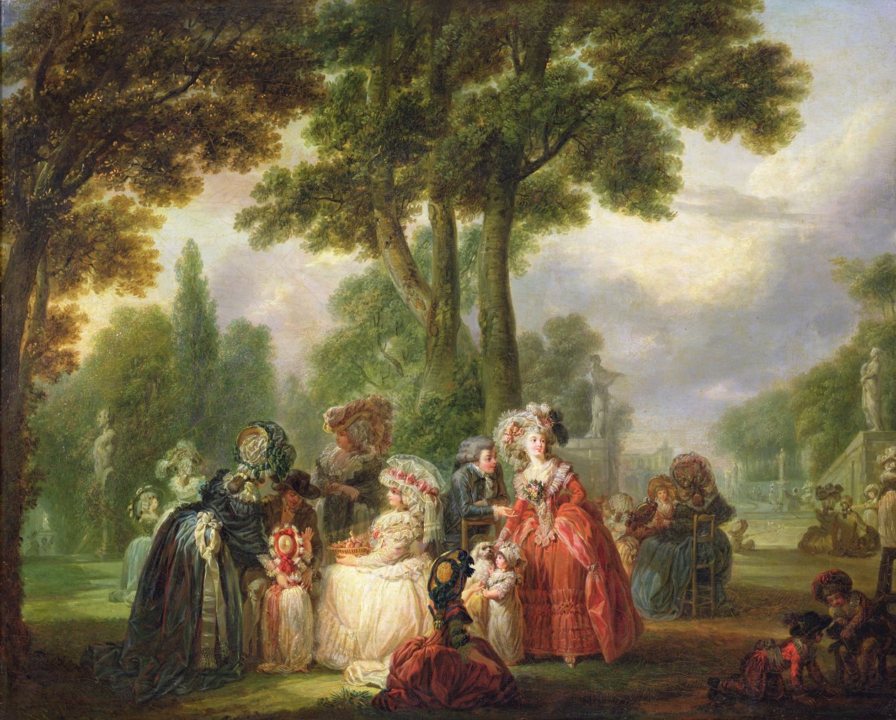 Une rencontre dans le parc - Francois Louis Joseph Watteau