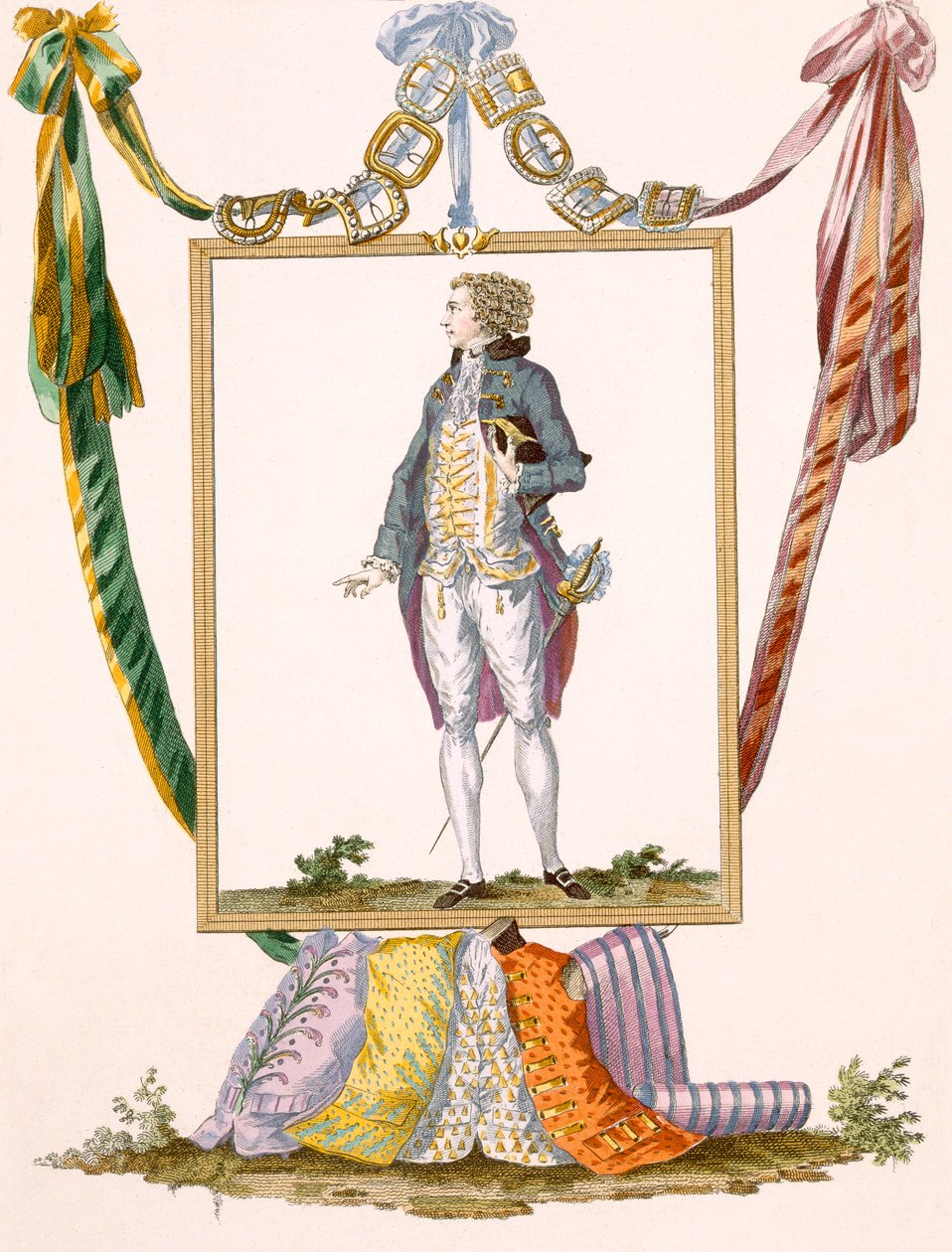 Gentleman en vêtements clairs, gravé par Duhamel, planche no.231 de 